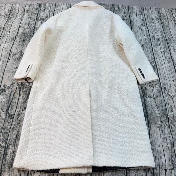 KARL LAGERFELD PARIS Women's XXL Double-Breasted Overcoat Wool Blend - Picture 4 of 12